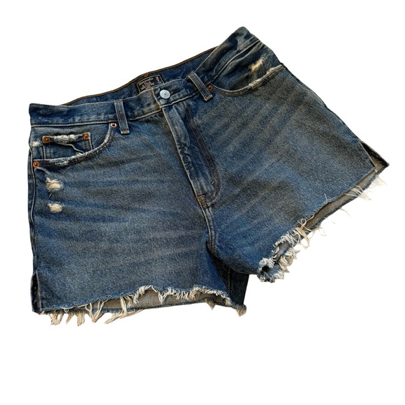 NWT, Abercrombie & Fitch Annie High Rise Distressed Short, Sz 29/8 - Picture 7 of 12
